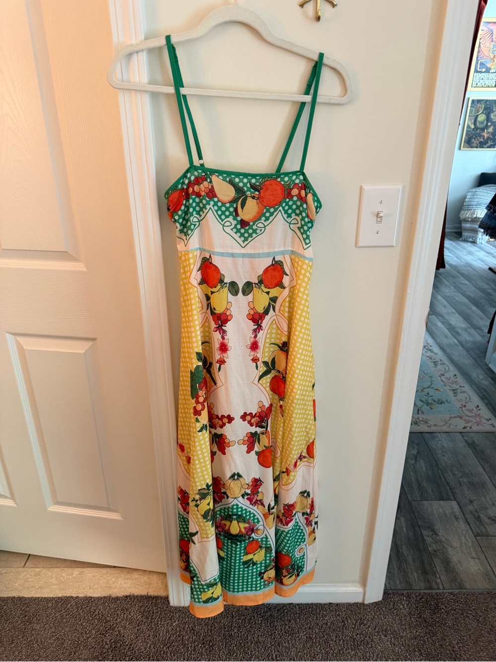 Designer inspired citrus maxi dress